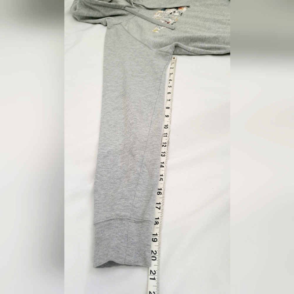 The North Face Womens Grey Hoodie Printed Pullover Kangaroo Pockets Logo L - Picture 10 of 15